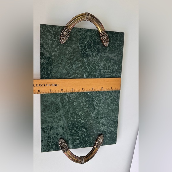 Godinger Ornate Charcuterie Cheese Marble Serving Tray Silverplate - Picture 7 of 8